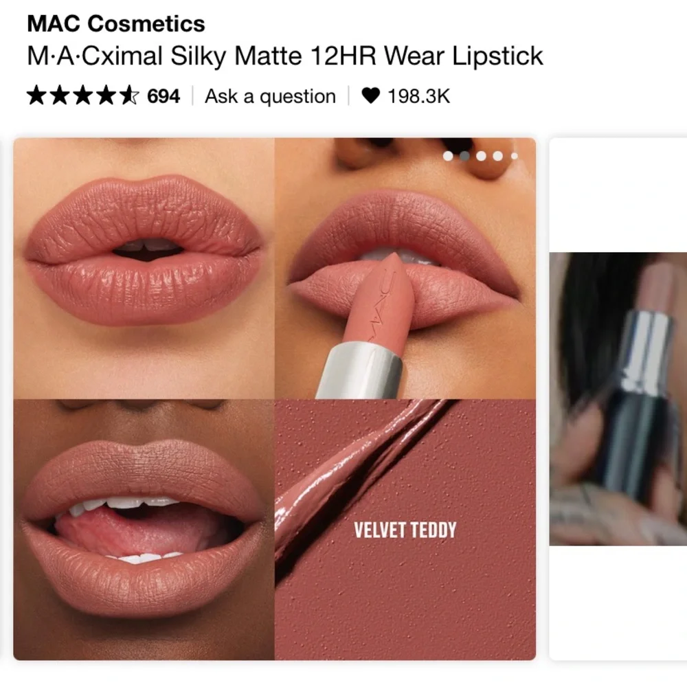 2/$25 Bundle - MAC Lipstick - Velvet (BNIB) - Picture 2 of 3